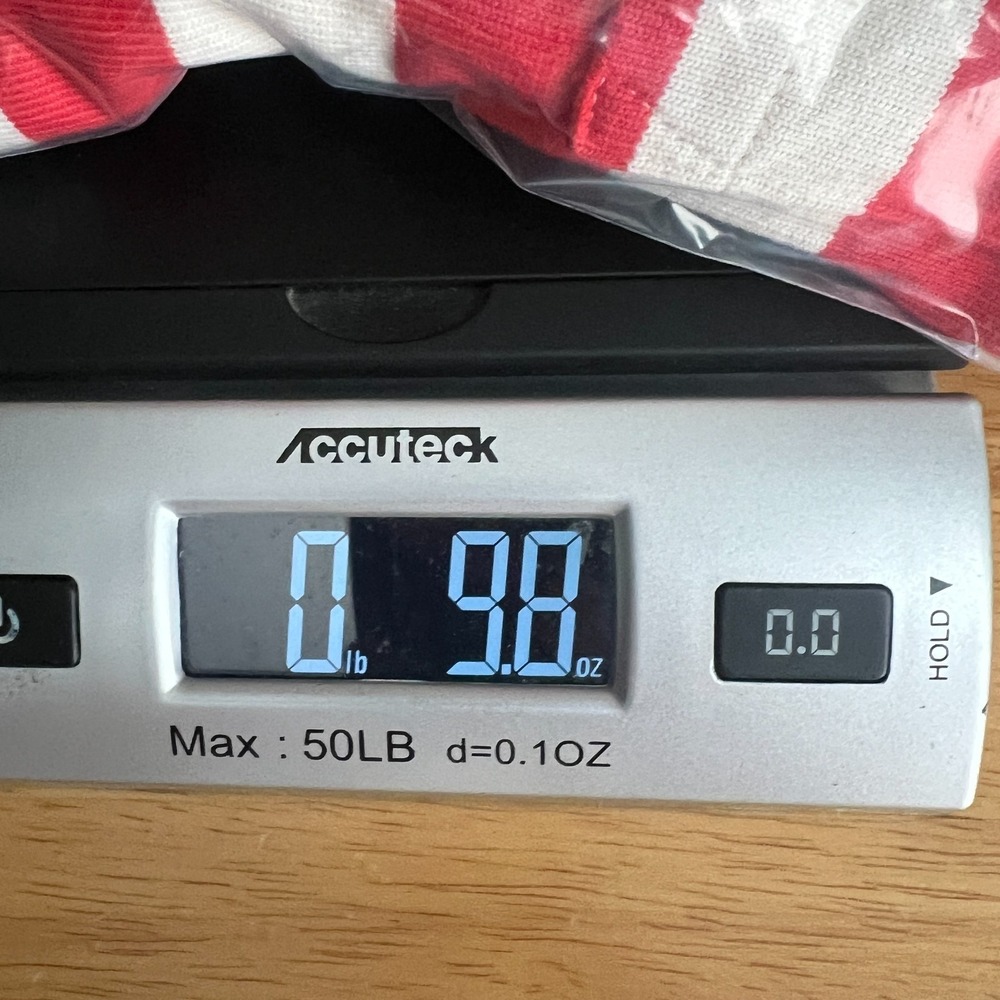 Girls of Dust Top Womens XS Red Striped Pocket T Shirt‎ Tee Natural Cotton - Picture 7 of 7